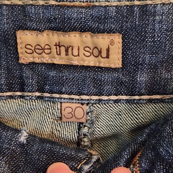 See Thru Soul Boot Cut Jeans Size 30 - Picture 6 of 7